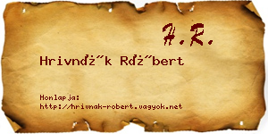 Hrivnák Róbert névjegykártya